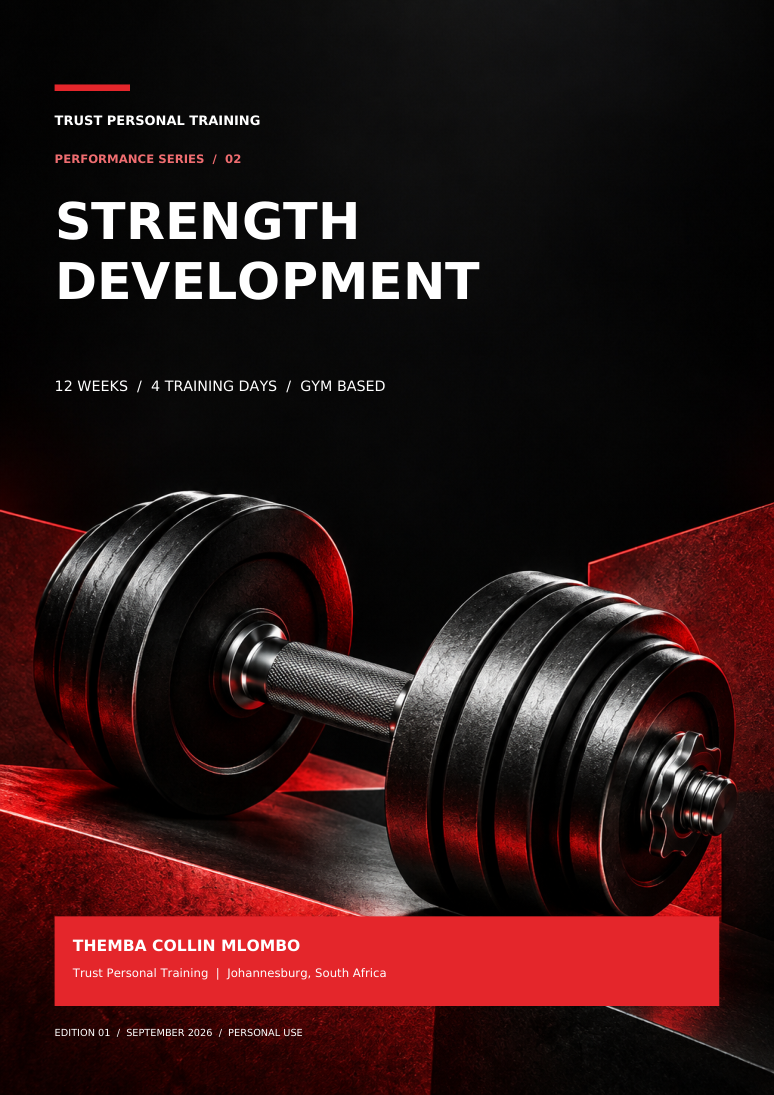12-Week Strength Development cover — Trust Personal Training, Themba Collin Mlombo